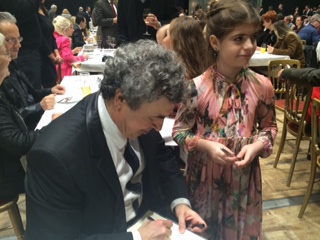 Maestro Bychkov with a young fan at the premiere